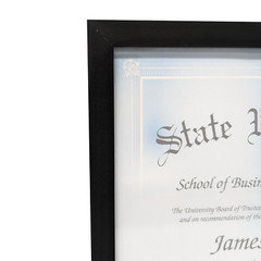 (2-Pack) 8.5×11 Document Picture Frame Certificate Wall Home Office Decor, Black