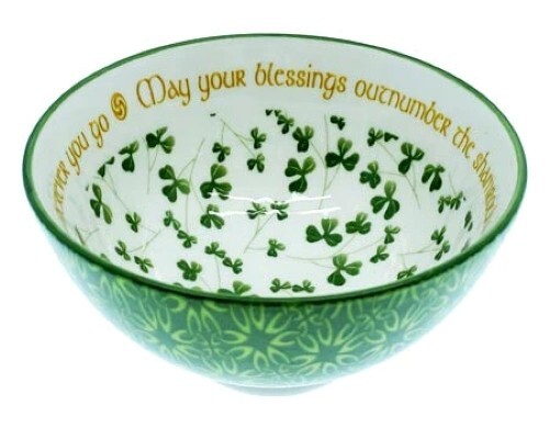 Irish Ceramic Bowl May Your Blessing Outnumber by Royal Tara