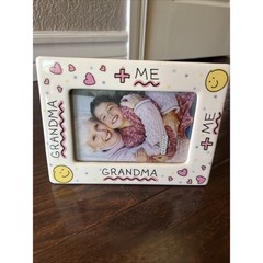 Malden 4×6 Grandma + Me Ceramic Colorful Frame 80’s NEW Vertical Or Horizontal