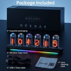 Nixie Tube Clock WiFi SYNC 12/24H No Assembly Required A Retro Gift for Friends