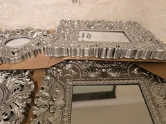 Set of 6 ornate frame mirrors approx 10 x 8″ *free shipping*