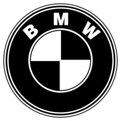 BMW Black & White Logo #4 Sticker Waterproof Vinyl Decal Die-Cut Car Garage