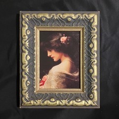 Framed Print Victorian Lady Roses Romantic «Portrait of Rosaline» by Glazebrook