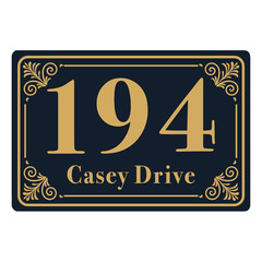 8″ x 12″ House Number Plaque Personalized Home Address Sign Custom Metal Iron