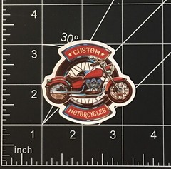 Custom Motorcycle – Vinyl Sticker Red Motorcycles Durable Waterproof Sunproof