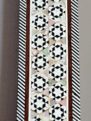 Vintage Egyptian MOTHER OF PEARL Mosaic Inlay MIRROR Handmade Arabesque, 13×16″