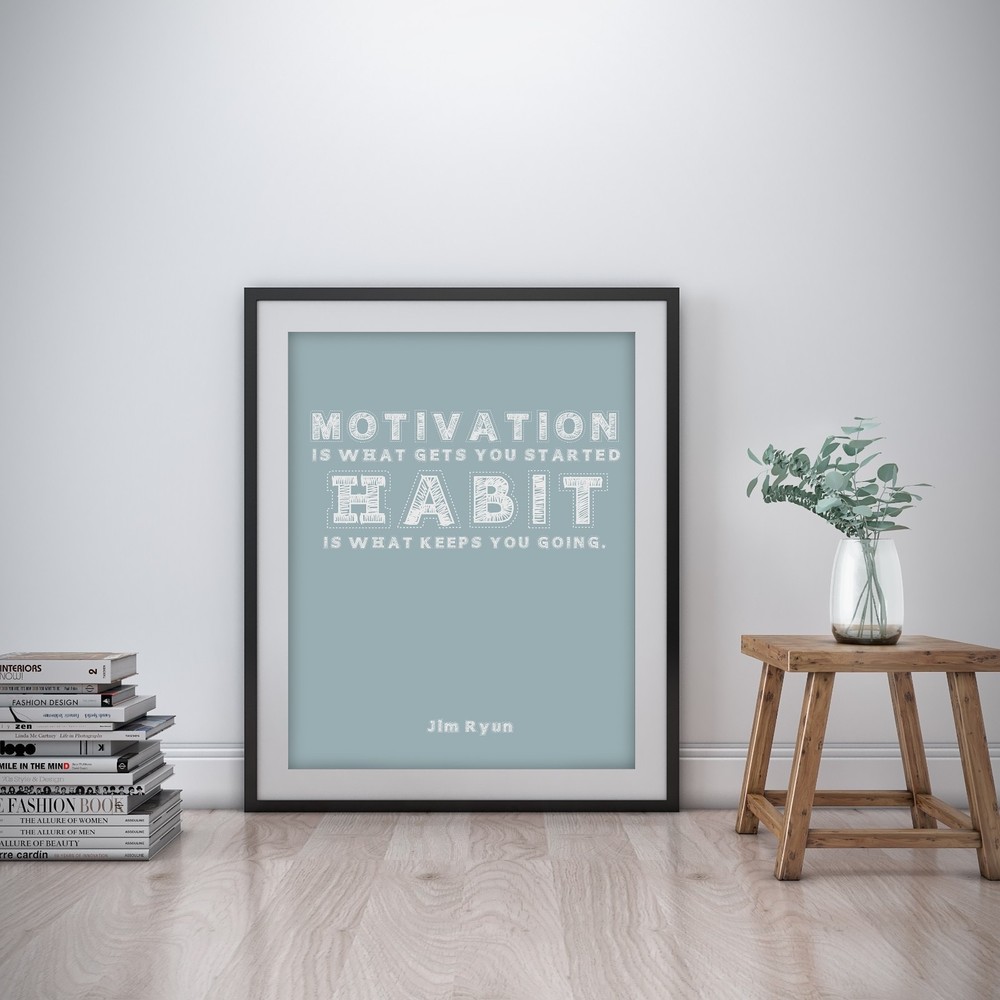 Jim Ryun Inspirational Wall Art Print Motivational Quote Poster Decor Gift Him