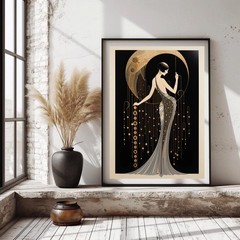Art Deco Erté Poster | Vintage Style Illustration Print | Home Wall Art