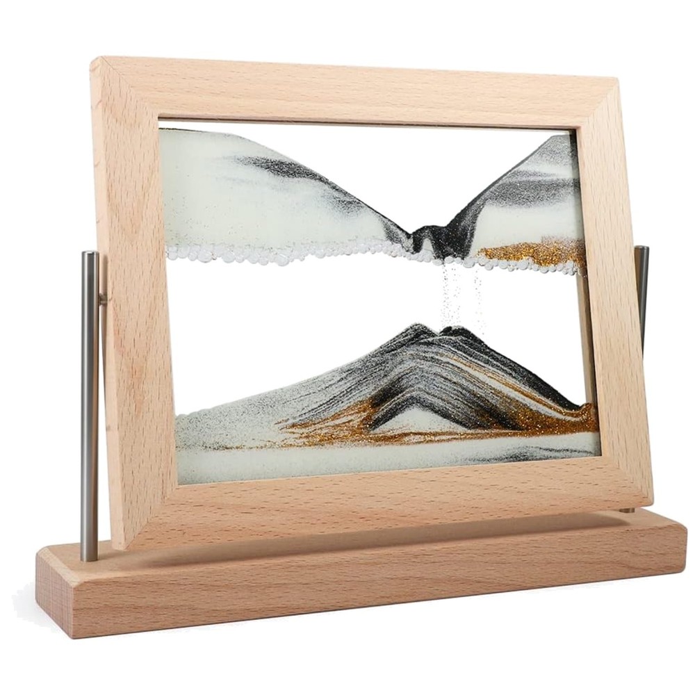 Unique 3D Sand Picture Art Frame – Relaxing Gold Sandscape for Instant Calm