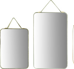 Creative Co-Op Various Velvet Edged Wall Mirrors, Multicolor, Set of 6