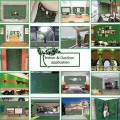 Artificial Grass Wall Panel Backdrop,10 X 10 in 8P(5.6 sqft) UV-Anti Greenery…