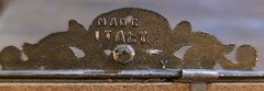 Vintage Brass Picture Tabletop Frame Ornate Red Velvet Cut Out Italy 4x5in