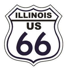 Illinois RT 66 Route 66 Sticker MADE IN THE USA D2887