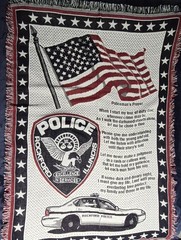Rockford IL Police Department Afghan Throw Blanket Rockford Illinois 70″ x 49″