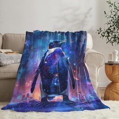 Throw Blanket Gifts for Girls Boys Women Men Kids Adults Soft 40″x50″ Penguin