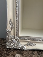ornate shabby chic wall-mounted display shelf with four compartment 19×15 Inches