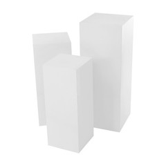 Metal Cube Pedestal Table Display Riser Flower Sculputure Lamp Base Stand 3pcs