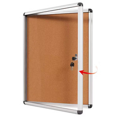 26 In. X 20 In. Outdoor/Indoor Bulletin Board with Tamper-Proof Acrylic Door, Fi