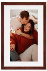11×22 Frame Walnut With White Picture Mat For 11×22 Photo – Walnut 13×24 Frame T