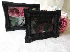 Baroque Black Frame set of 3,Ornate,Matte Black,Victorian,Goth,Moody,5×7,4×6,2×3