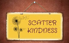 2489HS Scatter Kindness 5″x10″ Novelty Sign