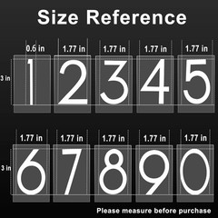 3 Inch White Vinyl Reflective Mailbox Numbers Easy Installation for Any Surface