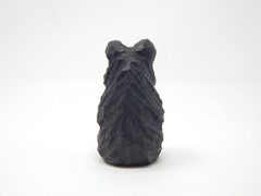 Black Bear Figurine Statue Decor Wood Carving Miniature Small Animal Teddy Smoky