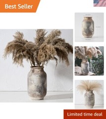 Stunning Rustic Decorative Vase – 9.5″ Ceramic Flower Holder for All Occasions