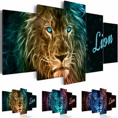 LION ABSTRACT Canvas Wall Art Image Photo Print g-A-0094-b-n