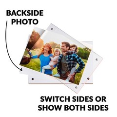 [3-Pack] SimbaLux® Acrylic Photo Frame 5” x 7” Free Standing Magnetic Lock