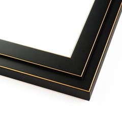 10×18 Frame Black Real Wood Picture Frame Width 1.25 inches | Interior Frame Dep