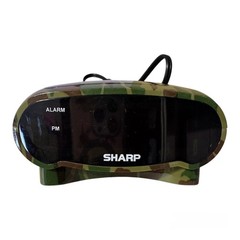 Sharp Camouflage Alarm Clock. Plug In, Camp Decor, Boy, Hunting, Works