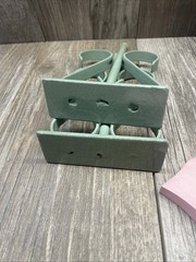 VTG Shabby Chic Ceramic Wood Lavender Tulip Picture Frame Lot Of 2 🔥Very Good