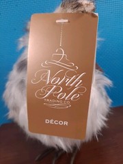 New Northpole Trading Snow Owl Hoot Gray White Table Top Decoration Ornament