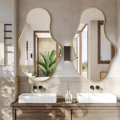 Dorlicecass Irregular Wall Mirror – Wall Mirrors Decorative 22″x 36″ Asymmetrica