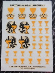 Decals Warhammer Transfers OOP Sheet (1) Bretonnian Grail Knights 2