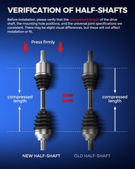 Kax 66-4215 Rear Left Cv Axle Fit For 2003-2008 Honda Element Cv Joint Shaft