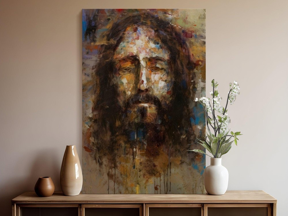 Jesus Christ Portrait Canvas – Inspirational Christian Wall Art