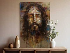 Jesus Christ Portrait Canvas – Inspirational Christian Wall Art