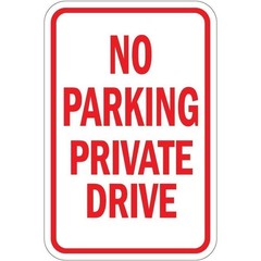 No Parking Sign Aluminum Sign 8×12 Inches Private Drive Road Warning