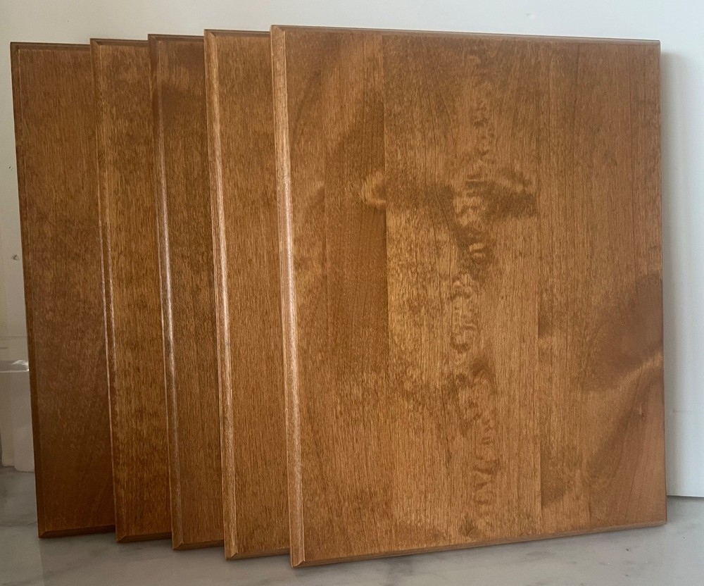 SOLID ALDER WOOD PLAQUES Cherry stain & clear satin finish, 11 x 14″, Cove-edge