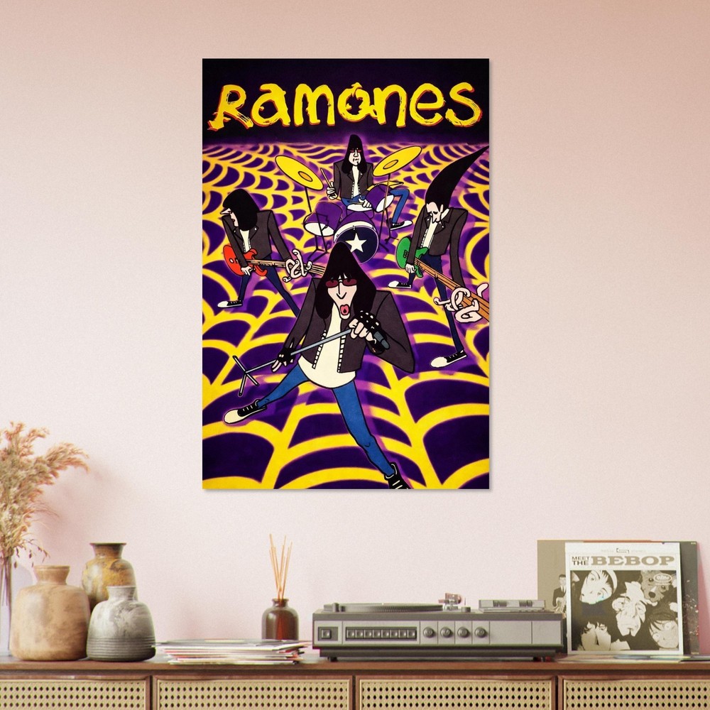 Ramones Poster – Greatest Hits Live – Punk Rock Live Illustration 1980s