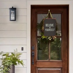 Believe In Yourself Chevron Pattern Vintage Metal Sign Wall Decoration Gift