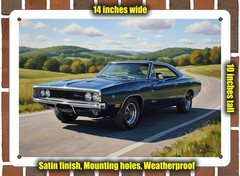 Metal Sign – 1970 Dodge Charger 1 Oil Painting – 14×10