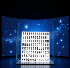 A Set 104Pcs Black Cinematic Lightbox Replacement A Set 104Pcs Black Cinematic L