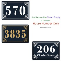 8″ x 12″ House Number Plaque Personalized Home Address Sign Custom Metal Iron
