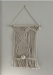 Handmade modern Macrame wall hanging bohemian vibes,beige,100%cotton,decor