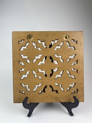 Natural Brown Wash Mándala Wood Wall Decor 12×12”
