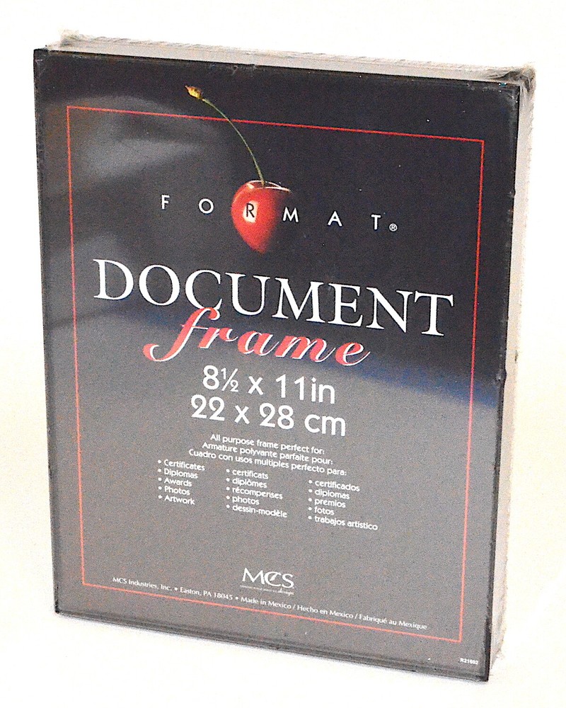 MCS Format 8.5×11″ Document Frame, Black, Pack of 3 *New* R21692