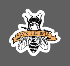 Save the Bees Sticker Waterproof – Buy Any 4 For $1.75 Each Storewide!